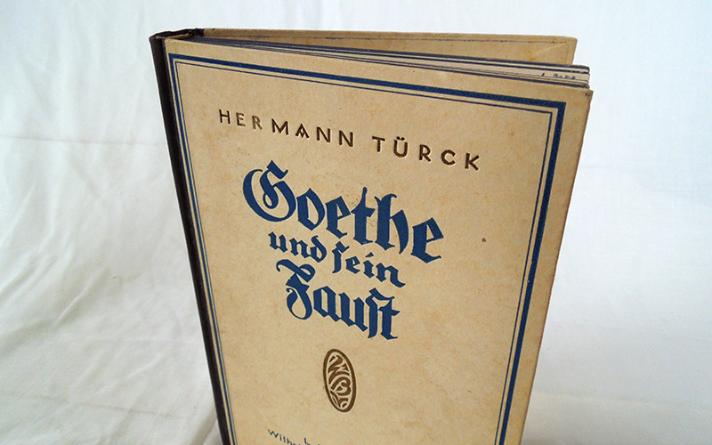 Photograph of the Goethe und sein Faust book's front cover