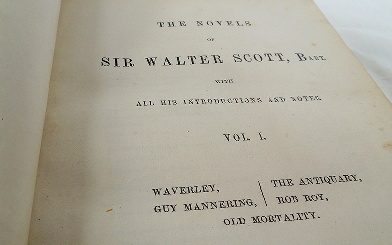 Photograph of the Waverley Novels - Vol. I book's title page