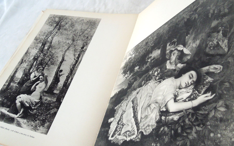 Photograph of some of the book's paintings