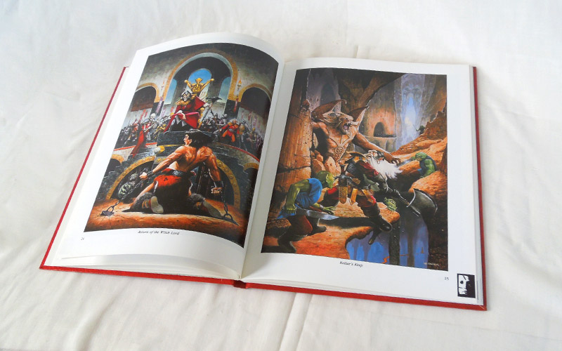 Photograph of two of the book's coloured drawings