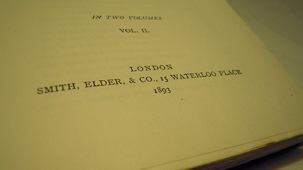 Photograph of the book's publication date