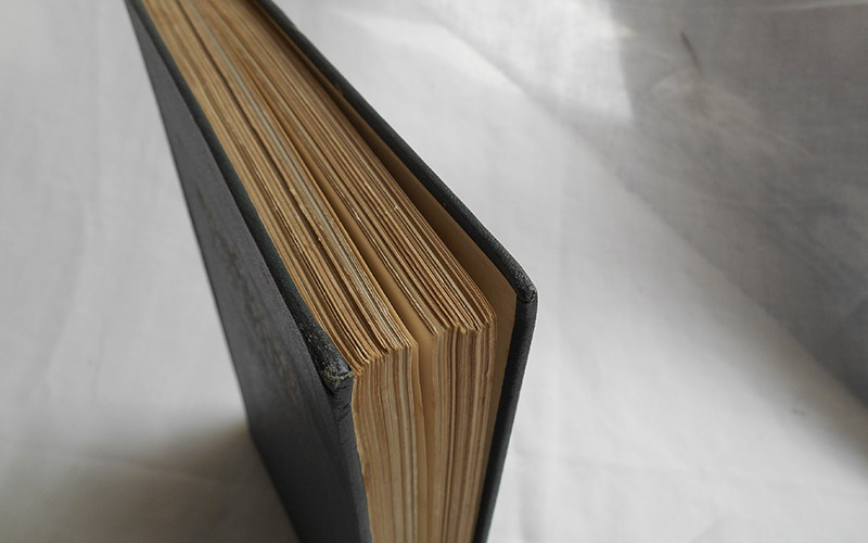 Photograph of the book's edge of text block