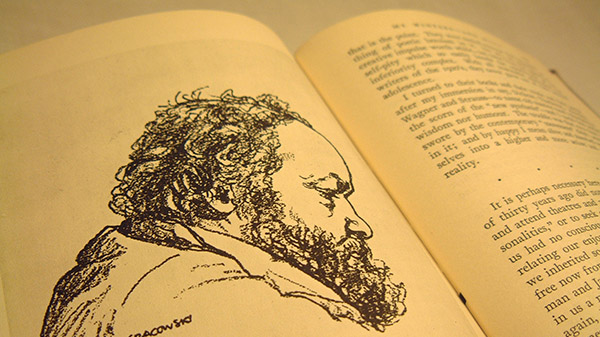 Photograph of the book's drawing of Samuel Langford