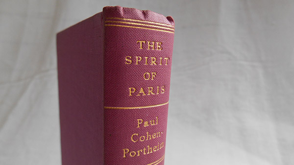 Photograph of the Spirite of Paris book's spine
