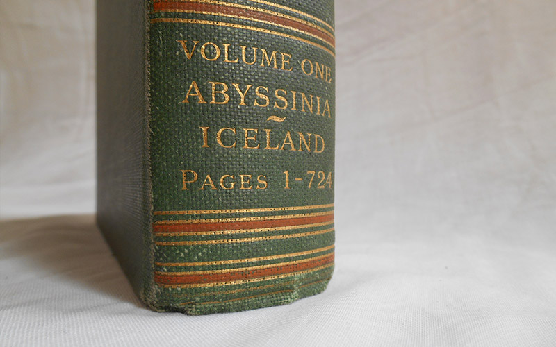 Photograph of the Peoples Of All Nations - First Volume book's tail of spine