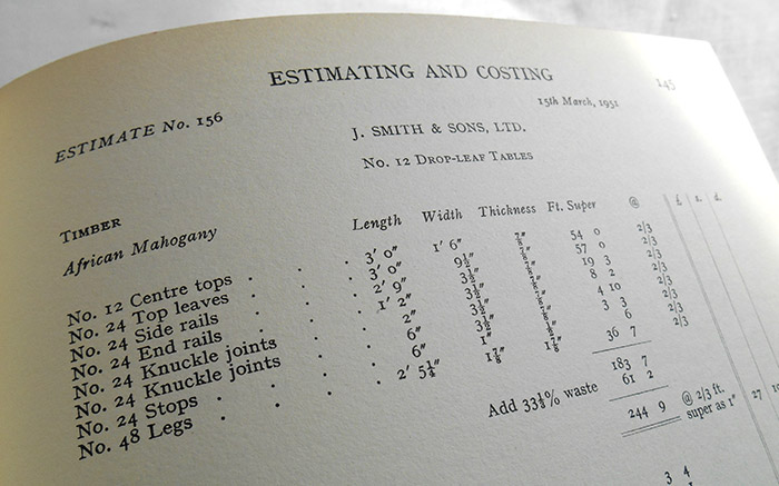 Photograph of the Practical Cabinet Making Vol III book's page 145