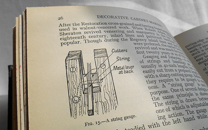 Photograph of the Practical Cabinet Making Vol III book's page 26