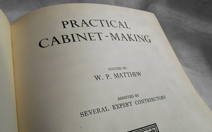 Photograph of the Practical Cabinet Making Vol III book's title page