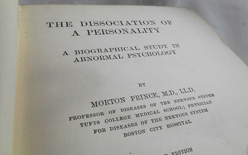 Photograph of the Dissociation of a Personality book's title page