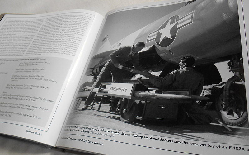 Photograph of inside the Convair Deltas book
