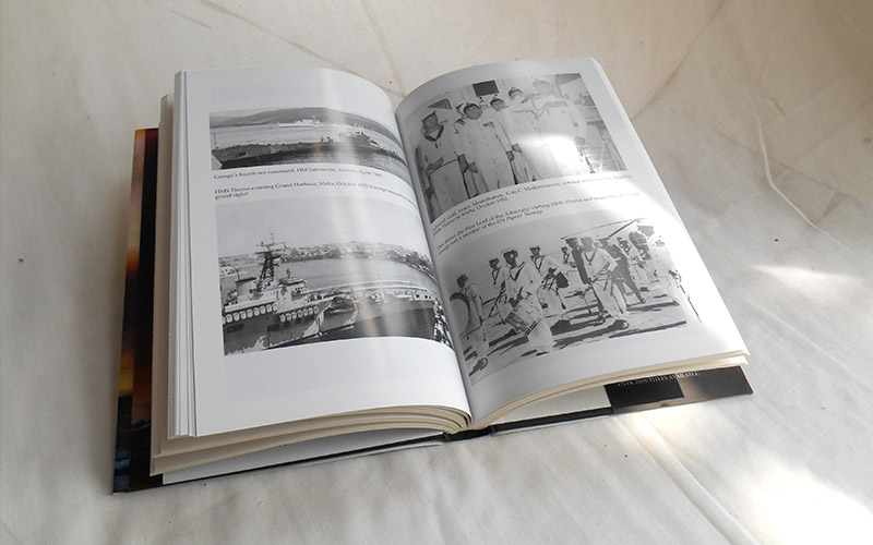 Photograph of inside the Diving Stations book