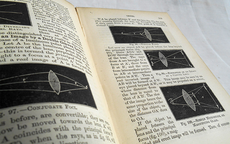 Photograph of the Acoustics, Light, And Heat book