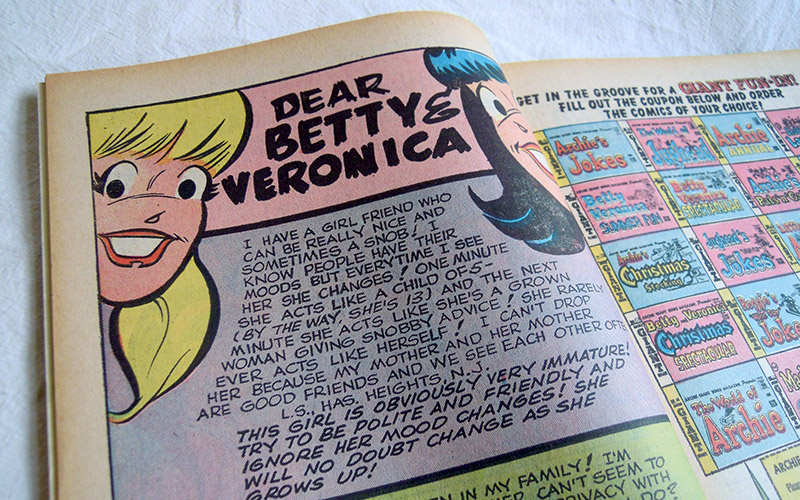 Photograph of the Betty and Veronica comic number 207 published in 1973