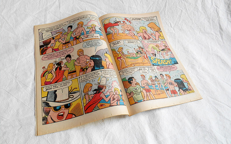 Photogaph of the Betty and Veronica comic number 214 published in 1973