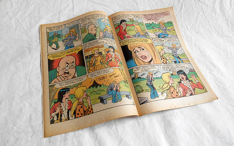Photograph of the Betty and Veronica comic number 217 published in 1974