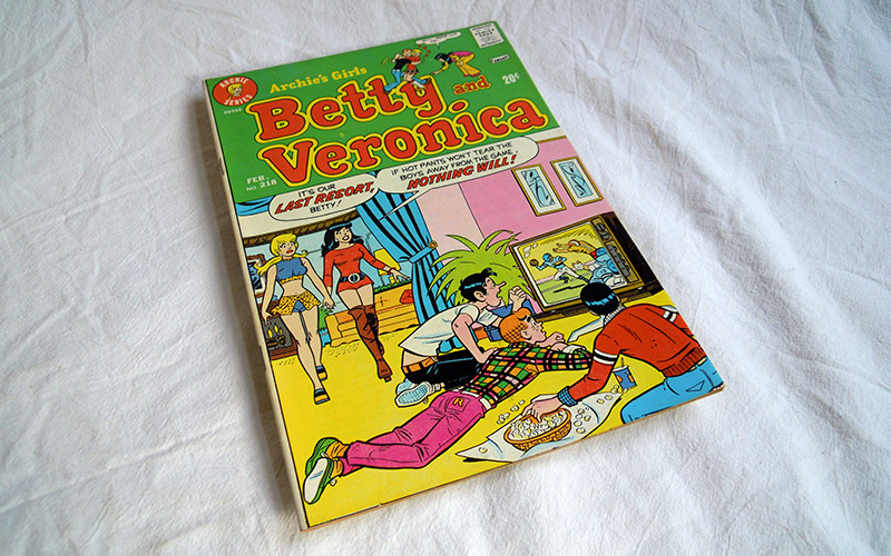 Photograph of the Betty and Veronica comic number 218 published in 1974