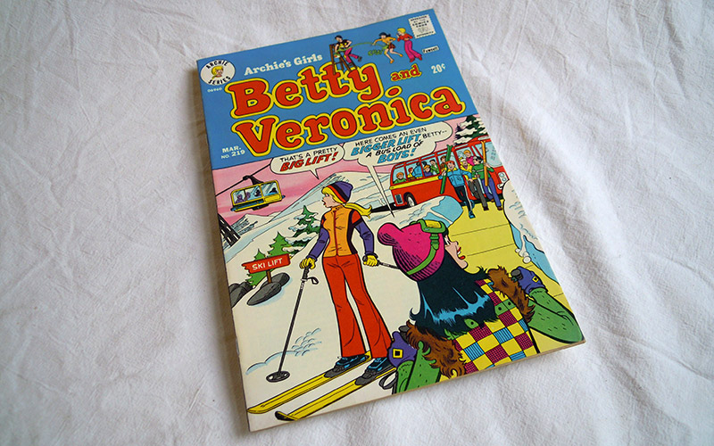 Photograph of the Betty and Veronica comic number 219 published in 1974
