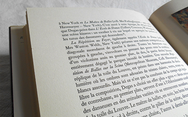 Photograph of the book Les Danseuses de Degas