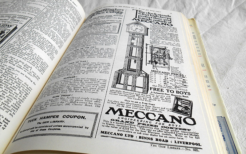 Photograph of the book's advert